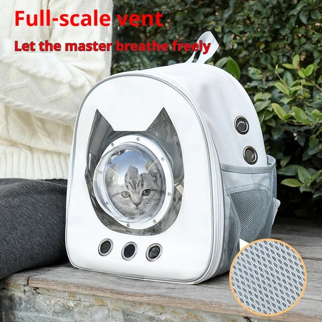 Space Capsule Pet Backpack 360° View/Breathable Mesh/Safety Strap Cat Carrier/Dog Carrier Transparent Bubble