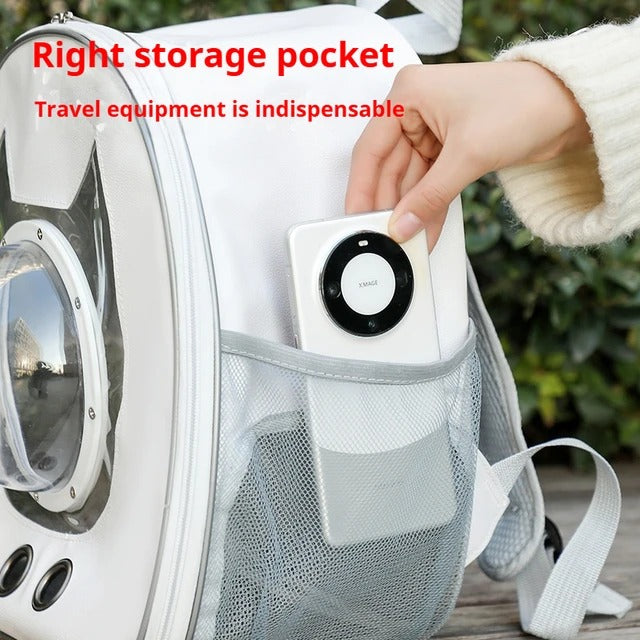 Space Capsule Pet Backpack 360° View/Breathable Mesh/Safety Strap Cat Carrier/Dog Carrier Transparent Bubble