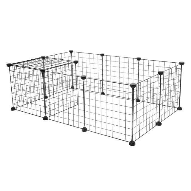 Pet Playpen, Small Animal Cage Indoor Portable Metal Wire Yard Fence for Small Animals, Rabbits Kennel Crate Fence Tent