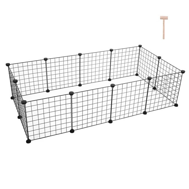 Pet Playpen, Small Animal Cage Indoor Portable Metal Wire Yard Fence for Small Animals, Rabbits Kennel Crate Fence Tent