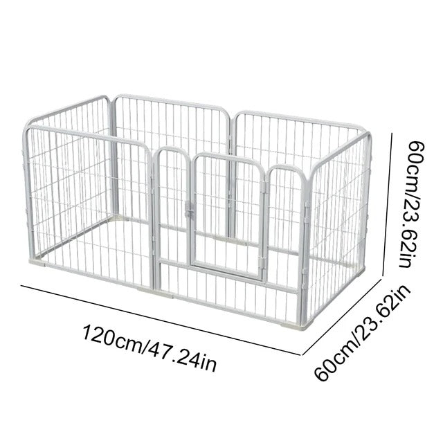 6 Panel Heavy Duty Portable Pet Playpen Dog Exercise Cat Fence Crate Cage Kennel with Door Puppy Rabbits Play Pen,Outdoor/Indoor