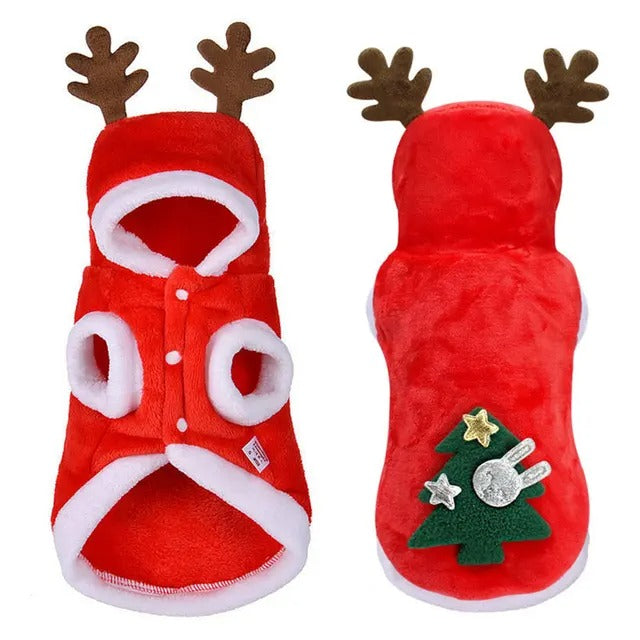 Christmas Pet Clothes Winter Warm Dog Christmas Costumes Pet Dog Cold Weather Coats for Small Dogs Puppy