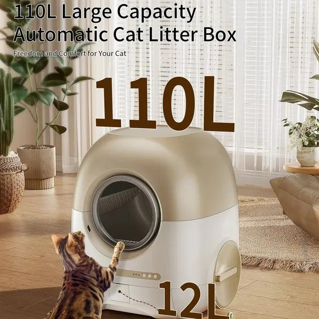 REDSASA Self Cleaning Smart Cat Litter Box Automatic Full Enclosed Cat Litter Box Pet Toilet Litter Tray With APP Remote Control