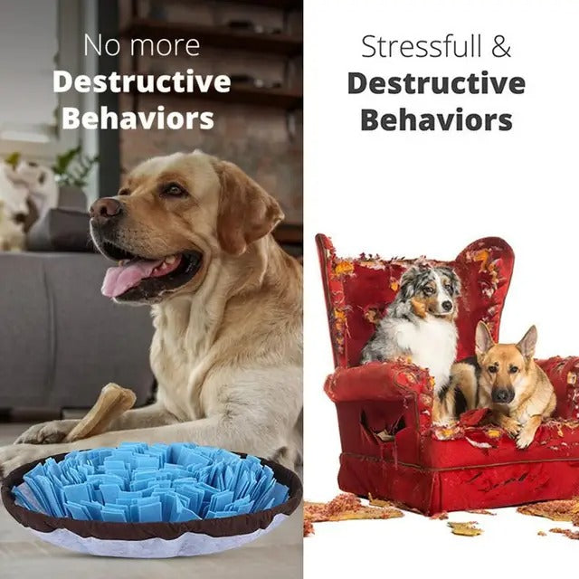 Dog Sniffing Mat Adjustable Waterproof Dog Food Mat Cushion Pet Puzzle Toy Sniffing Training Pad Activity Blanket Feeding Mat