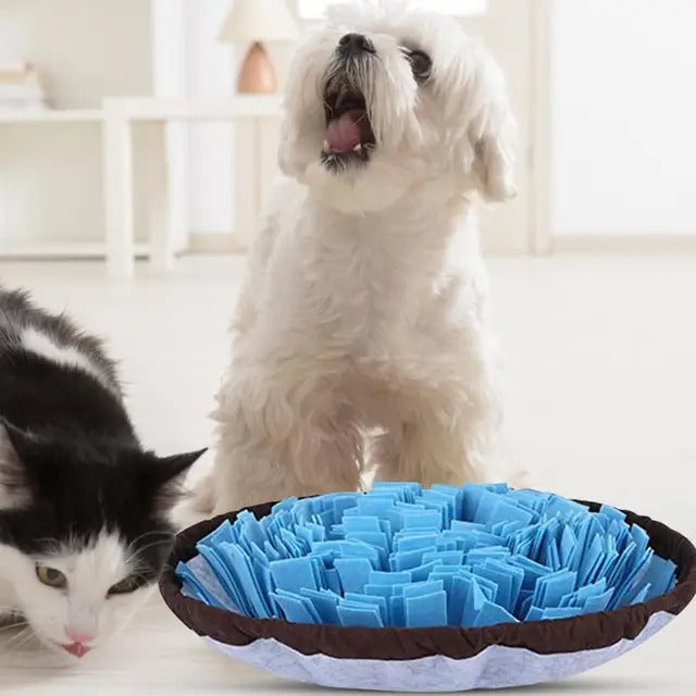 Dog Sniffing Mat Adjustable Waterproof Dog Food Mat Cushion Pet Puzzle Toy Sniffing Training Pad Activity Blanket Feeding Mat