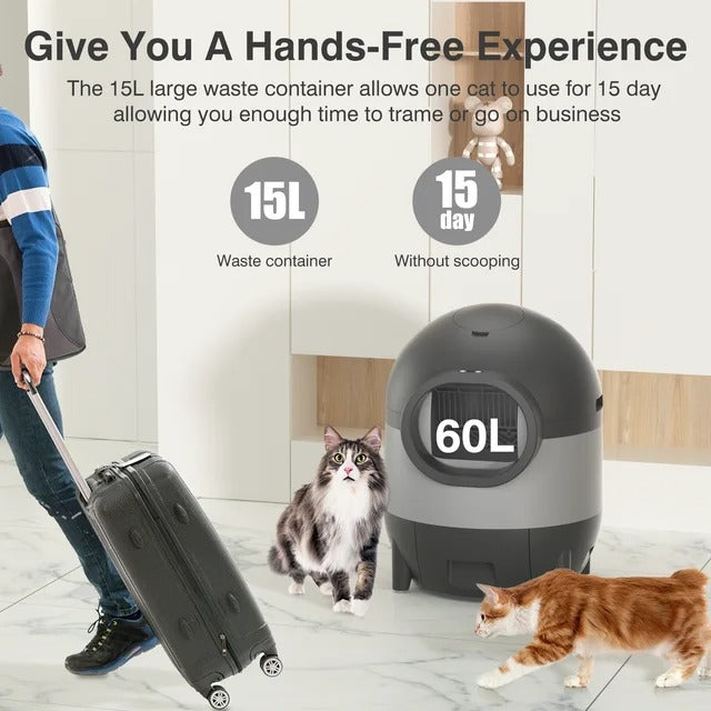 Self-Cleaning Automatic Cat Litter Box Smart Cat Toilet Odor-Free Self-Defendable Cat Sandbox Cat Product
