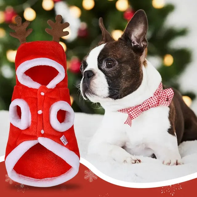 Christmas Pet Clothes Winter Warm Dog Christmas Costumes Pet Dog Cold Weather Coats for Small Dogs Puppy