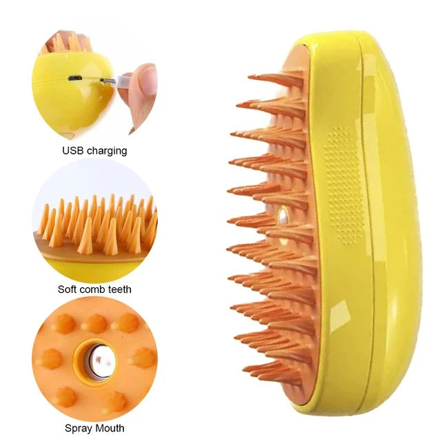 Pet Grooming Brush Electric Spray Water Spray Kitten Pet Comb Soft Silicone Depilation Cats Bath Hair Brush Grooming Supplies